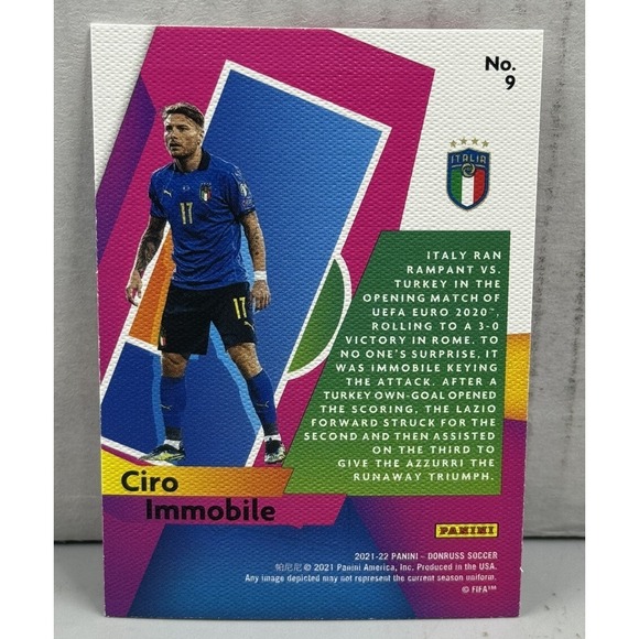 2021-22 Panini Donruss‎ Road to Qatar Power in the Box Ciro Immobile #9 - Picture 2 of 2